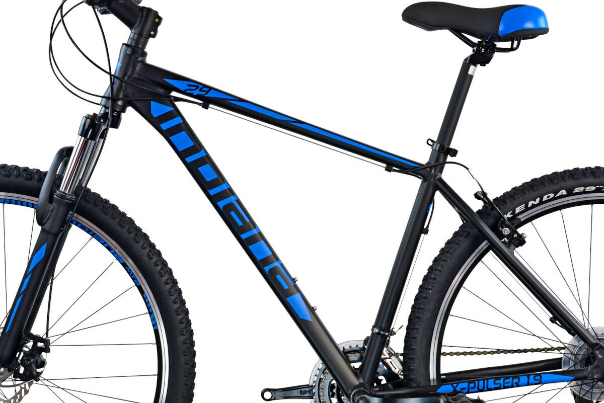Rower górski MTB INDIANA X-Pulser 1.9 M19 29 cali męski Czarno-niebieski rama aluminium