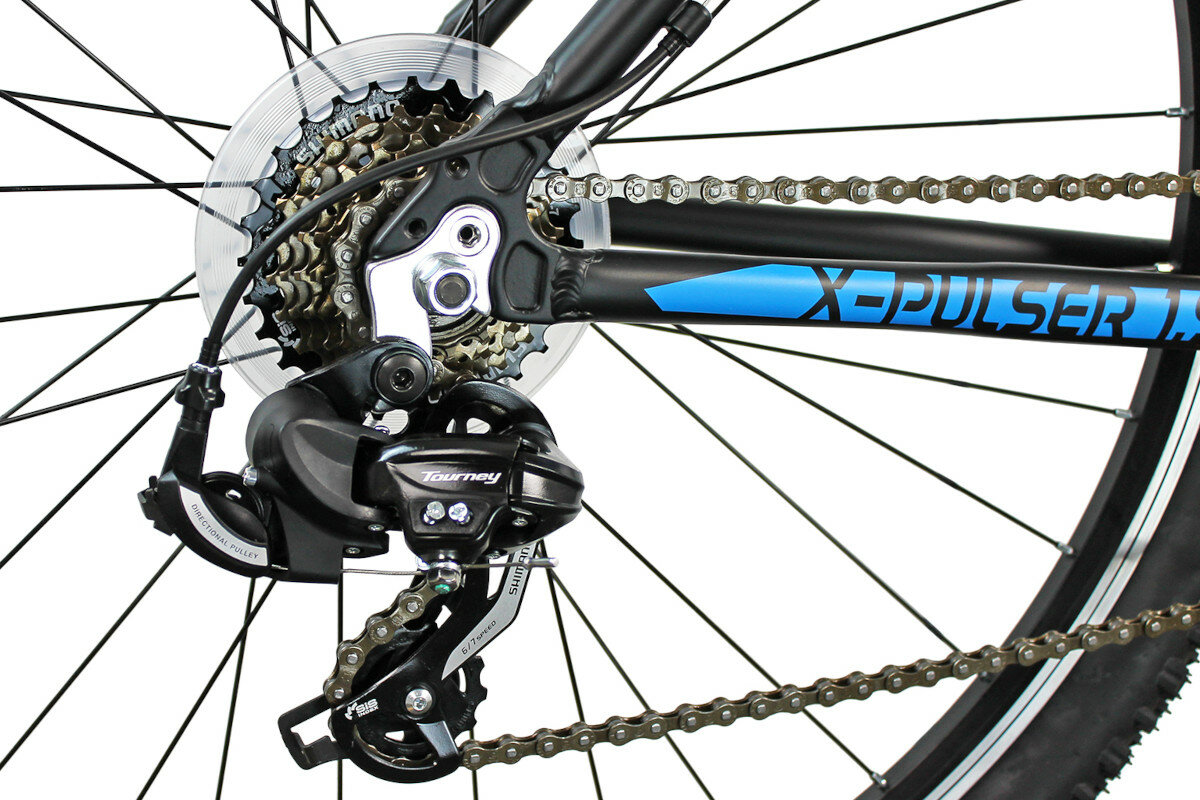 Rower górski MTB INDIANA X-Pulser 1.9 M21 29 cali męski Czarno-niebieski przerzuti biegi