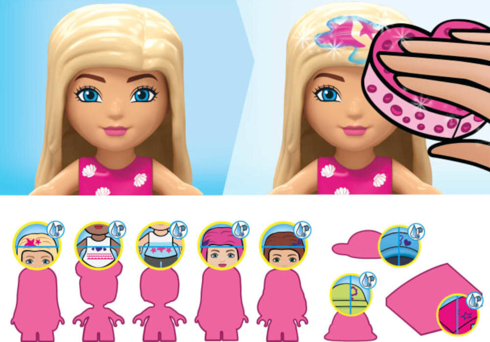 MATTEL Barbie Mega Construx Domek Marzeń HHM01 transformacje lalki woda kolor włosy ubranie