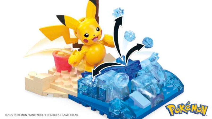 Klocki konstrukcyjne MEGA Pokemon Plażowy Plusk Pikachu HDL76 - wyobraźnia
