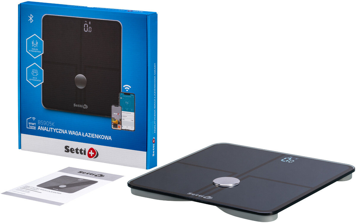Waga SETTI+ BS905K Czarny elementy zestaw