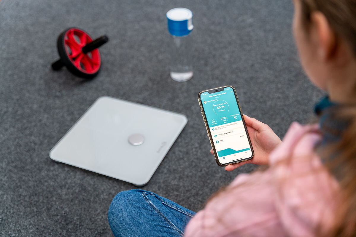 Waga SETTI+ BS905W Biały bluetooth alarm zapis