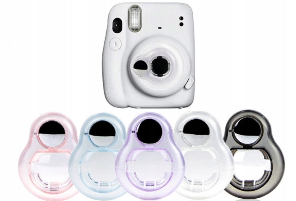 Zestaw akcesoriow LOVEINSTANT 8w1 do FUJIFILM Instax Mini 11 Przezroczysty Rumianki lusterko do selfie