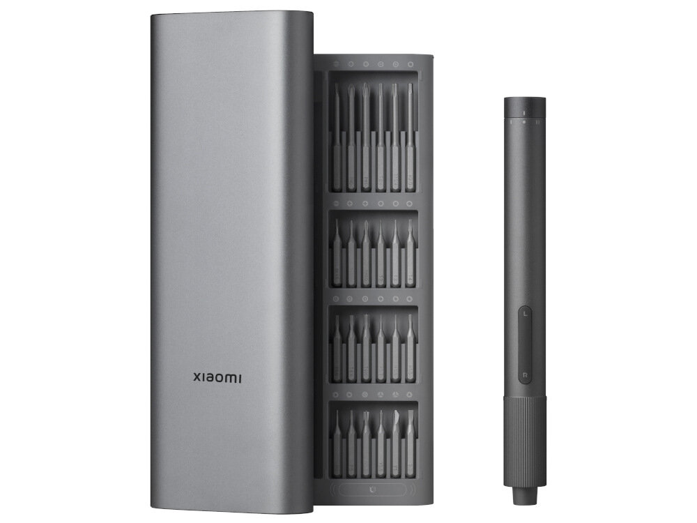 Wkrętak precyzyjny XIAOMI Mi Electric Precision Screwdriver Kit zestaw śrubokręt 24 końcówki wkręcające pojemnik do przechowywania kabel ładujący USB-C dokumentacja