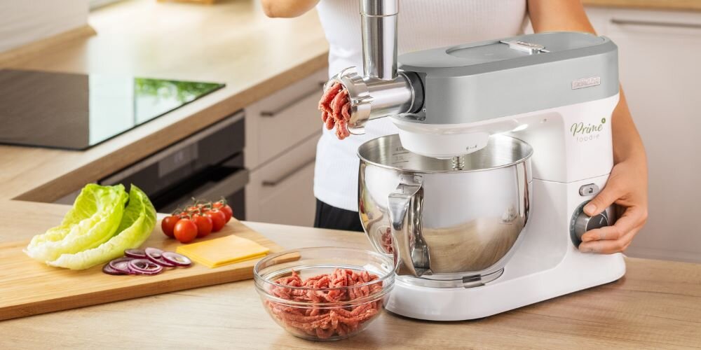 Robot kuchenny planetarny SENCOR STM 3789SL (1200W) z blenderem kielichowym, maszynką do mięsa i rozdrabniaczem wszelkiego rodzaju mięsa smaczne makarony 