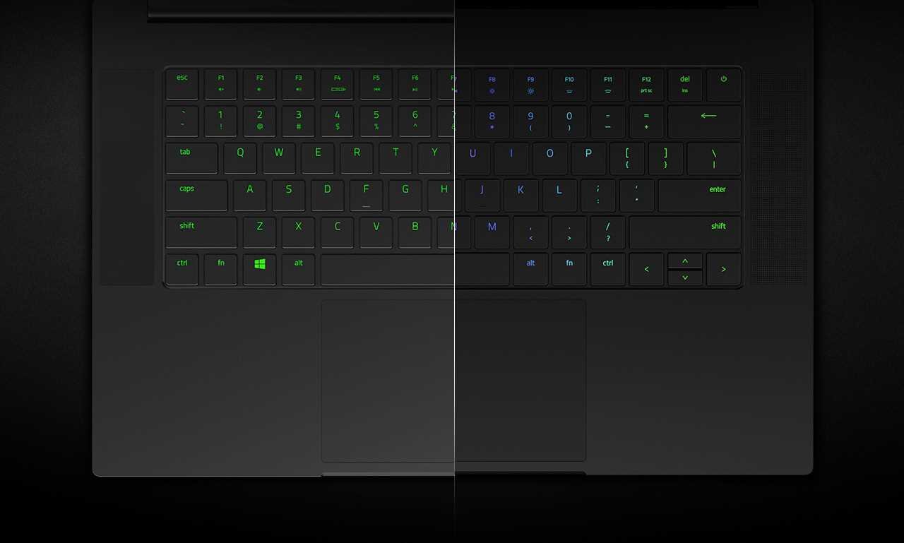 Laptop RAZER Blade 15 Advanced - Podświetlana klawiatura design