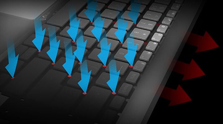 Laptop ACER Swift X SFX16  - Klawiatura