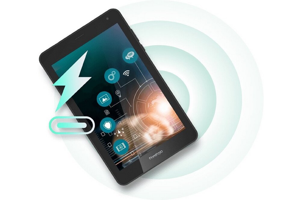 Tablet PRESTIGIO Seed A7  ekran bateria aparat procesor ram pamięć pojemność rozdzielczość zdjęcia filmy opis dane cechy blokady system łączność wifi bluetooth obudowa szkło odporność porty muzyka transfer sieć przekątna matryca waga czujniki