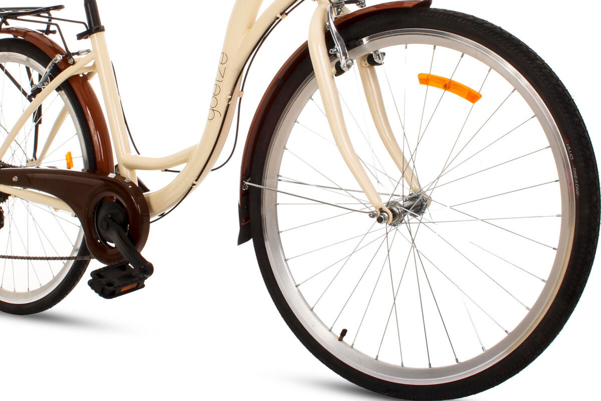 Rower miejski GOETZE Mood 6B 28 cali damski kremowy kola obrecze