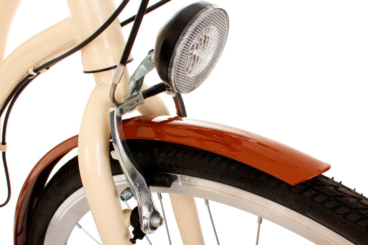 Rower miejski GOETZE Mood 6B 28 cali damski kremowy oswietlenie led