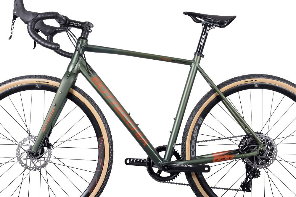 Rower gravel BOTTECCHIA Gravel Monster M17 28 cali męski Zielony mat - Rama