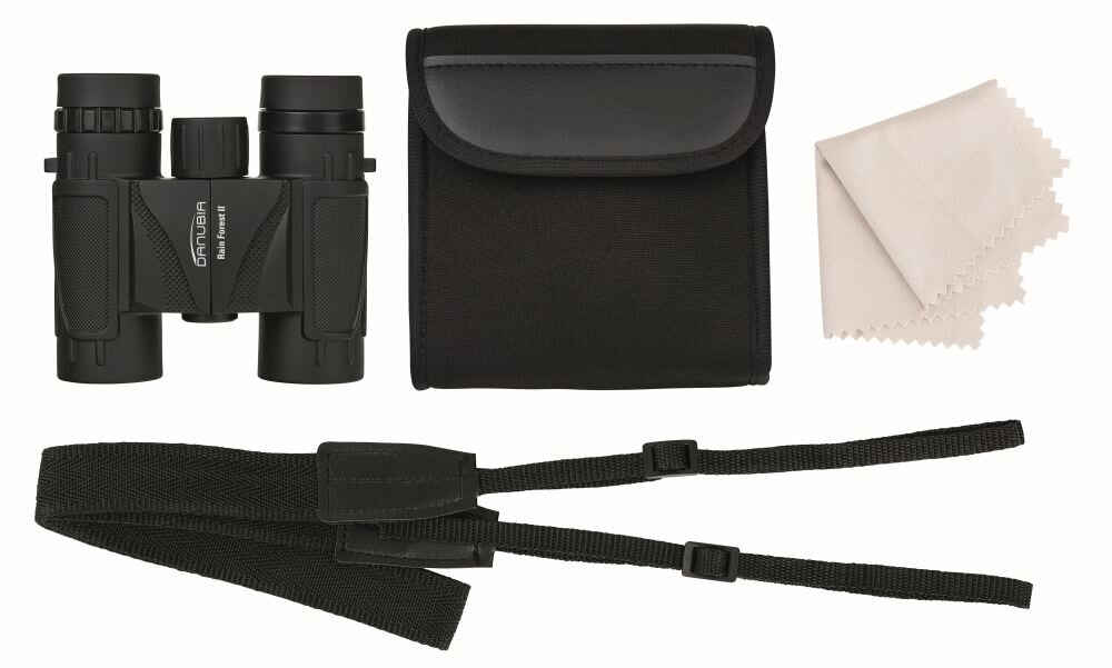 Lornetka DOERR Rain Forest II Pocket  optyka waga konstrukcja ogniskowa zoom przybliżenie dioptria muszle oczne obiektywy soczewki pryzmat powłoka gwint okulary obserwacja przyroda sport powiększenie 