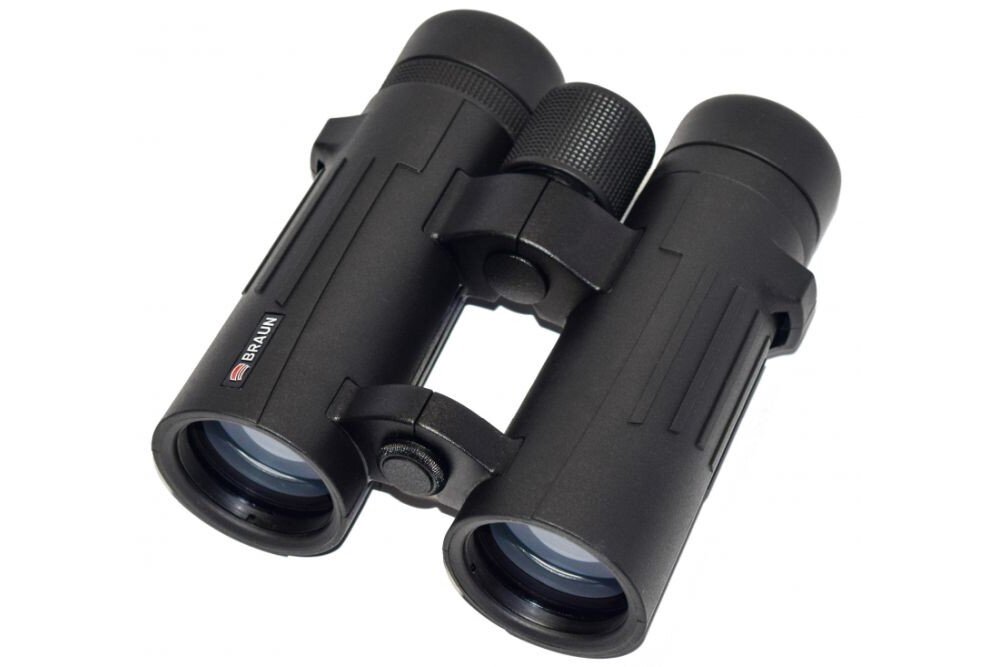 Lornetka BRAUN Compagno 10x42 WP optyka waga konstrukcja ogniskowa zoom przybliżenie dioptria muszle oczne obiektywy soczewki pryzmat powłoka gwint okulary obserwacja przyroda sport powiększenie