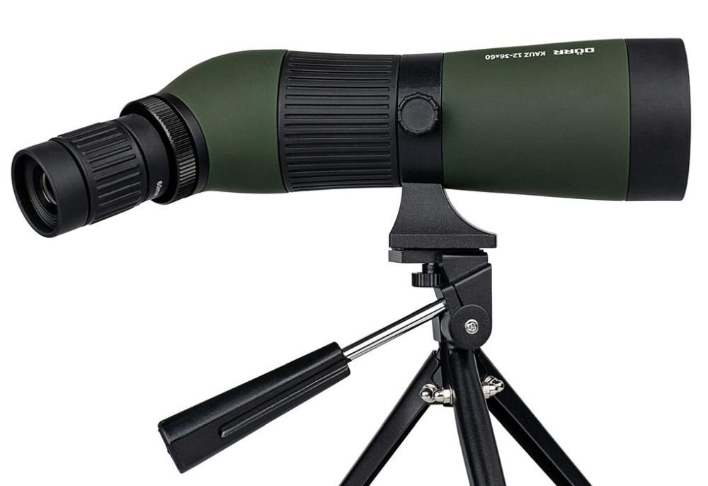 Luneta DORR Kauz Zoom 12-36X60 optyka waga konstrukcja ogniskowa zoom przybliżenie dioptria muszle oczne obiektywy soczewki pryzmat powłoka gwint okulary obserwacja przyroda sport powiększenie
