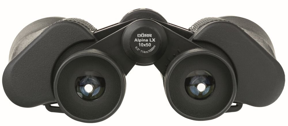 Lornetka DOERR Alpina LX 10X50 optyka waga konstrukcja ogniskowa zoom przybliżenie dioptria muszle oczne obiektywy soczewki pryzmat powłoka gwint okulary obserwacja przyroda sport powiększenie