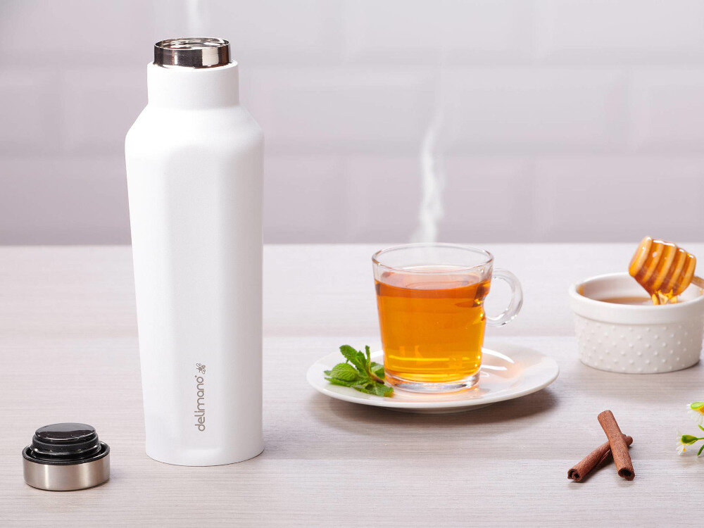 Butelka termiczna DELIMANO Hot&Cold Brava biala napoj goracy i zimny