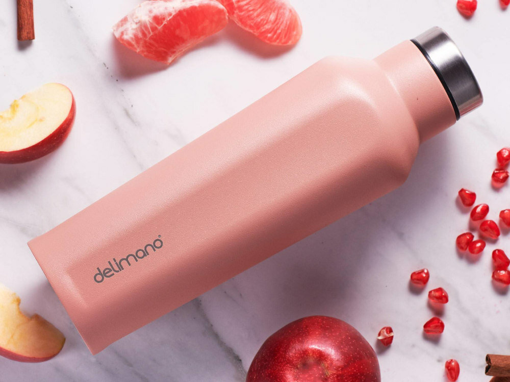 Butelka termiczna DELIMANO Hot&Cold Brava Rozowy kolor pojemnosc 