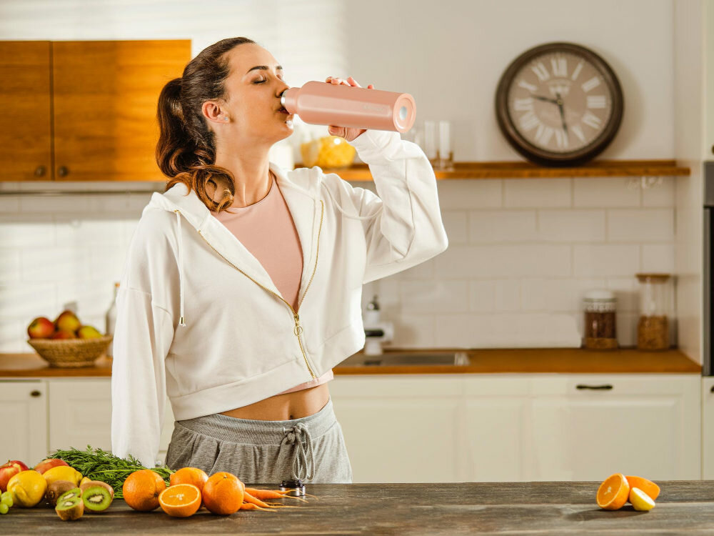 Butelka termiczna DELIMANO Hot&Cold Brava Rozowy wygoda komfort uzytkowanie