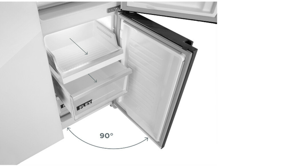 LODÓWKA CONCEPT LA7691wh kąt 90 stopni