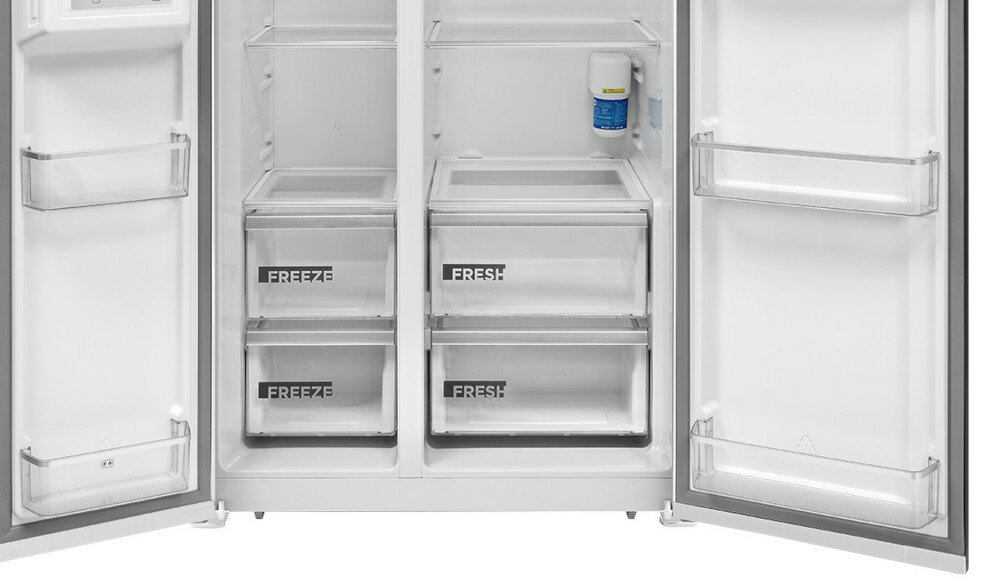 Lodówka CONCEPT LA7691wh Side by Side No frost 178cm Czarna szybkie mrożenie