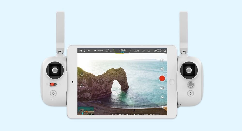 Dron FIMI X8 SE 2022 bateria lot sterowanie akrobacje czas lotu zasięg funkcje lądowanie kamera rozdzielczość filmy zdjęcia nagrywanie jakość ładowanie aplikacja przesył pilot śmigła stabilizacja fotografia waga wymiary konstrukcja obudowa korpus ramiona silnik