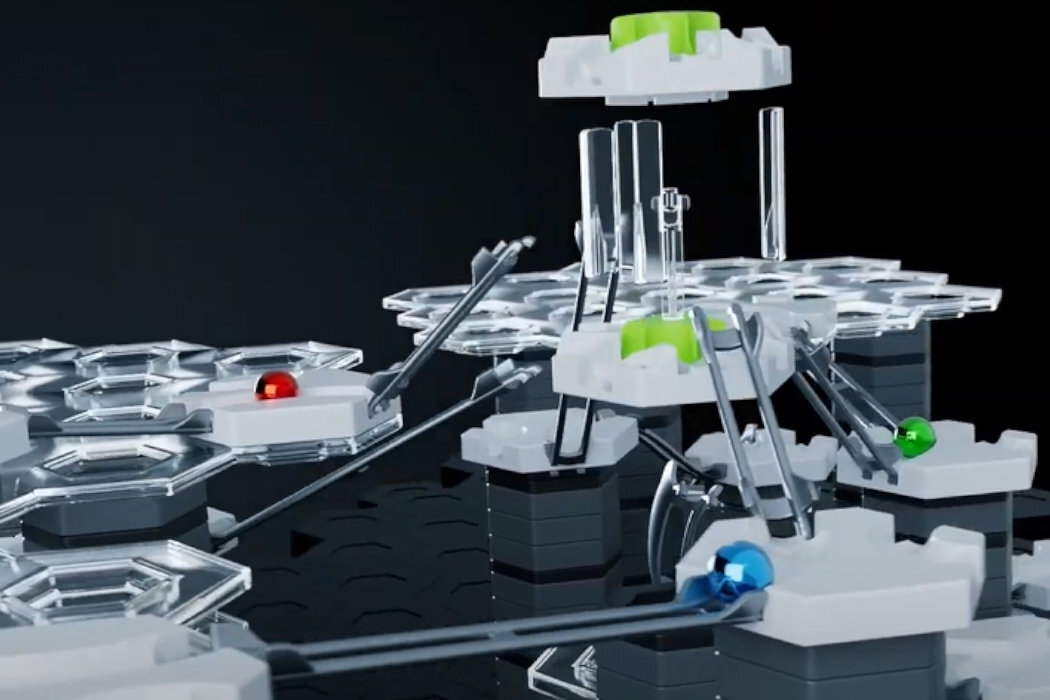 Gra logiczna RAVENSBURGER Gravitrax Pro Extension Carousel 27275 wyposażenie zabawa równowaga nauka kulki urządzenia