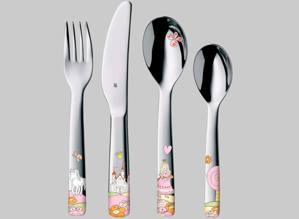 Zestaw sztuccow WMF Anneli (4 elementy) wyprofilowane dla dzieci rozmiar