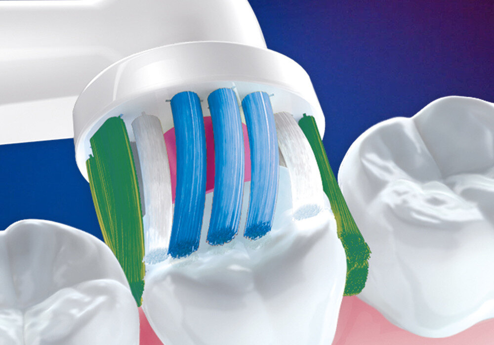 Oryginalna końcówka szczoteczki ORAL-B 3D White 18-2 N (2 szt.) (Unikalna nakładka polerująca) Szybkie rozjaśnienie zębów nakładka polerująca  przebarwienia powierzchniowe już od pierwszego użycia pewność siebie