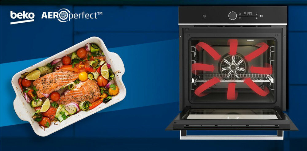 PIEKARNIK BEKO BBIMM13400XCSW komora pieczenia silnik wypieczenie