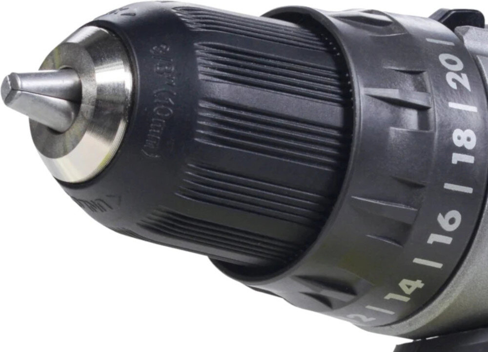 Wiertarko-wkrętarka RYOBI ONE+ R18PD2-115S do mocowania osprzętu za pomocą bezkluczykowego uchwytu wiertarskiego mocny chwyt szybka i prosta wymiana