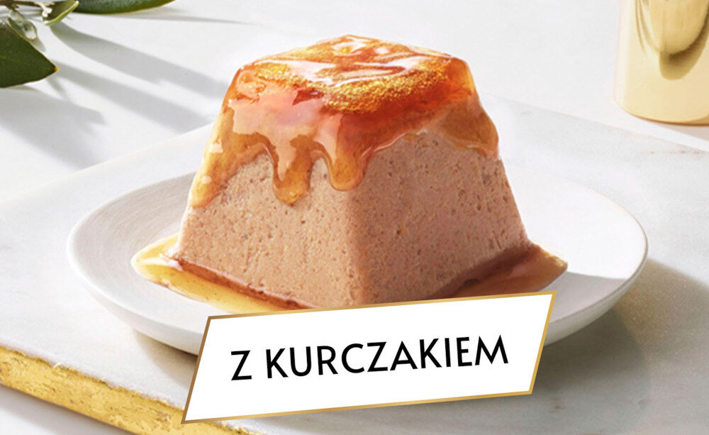 Karma dla kota GOURMET Revelations Kurczak (2 x 57 g) ze składników wysokiej jakości nie zawiera barwników dodatku sztucznych konserwantów i aromatów Pełnoporcjowa receptura 800 kcal/kg