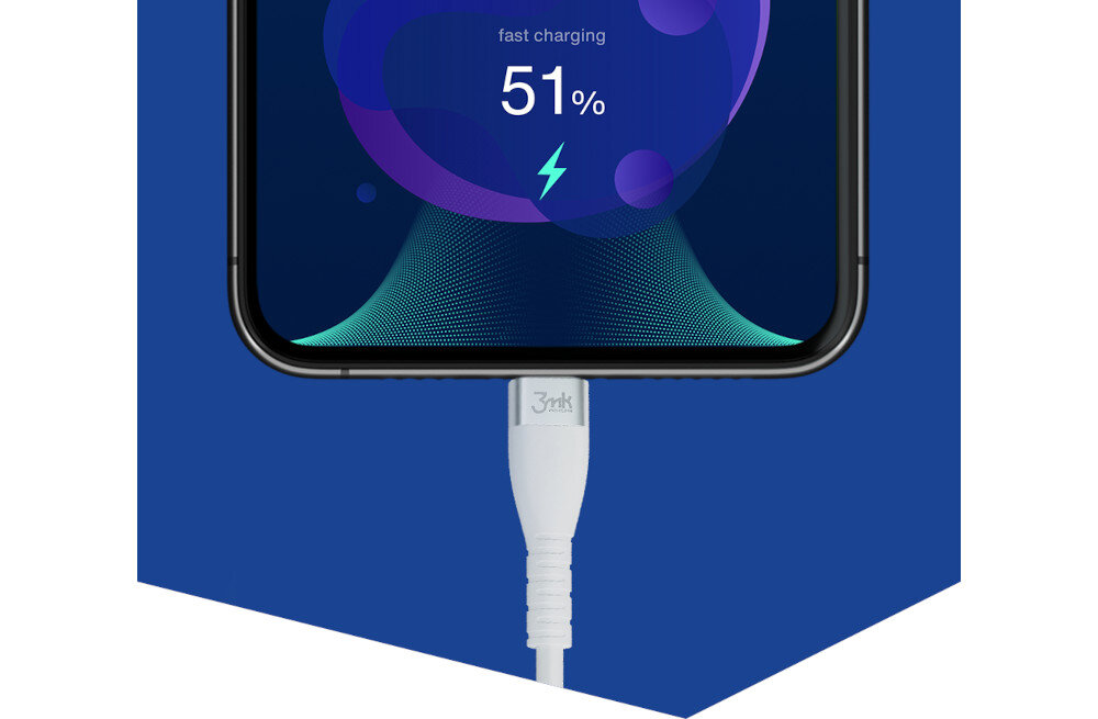 Kabel USB-C - USB-C 3MK Hyper Silicone Cable 60W 1 m zlobienia w koncowkach