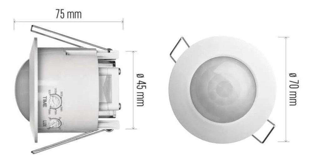 EMOS G1160 70 × 70 × 75 mm Prosty montaż estetyczny efekt wygodę codziennego użytkowania