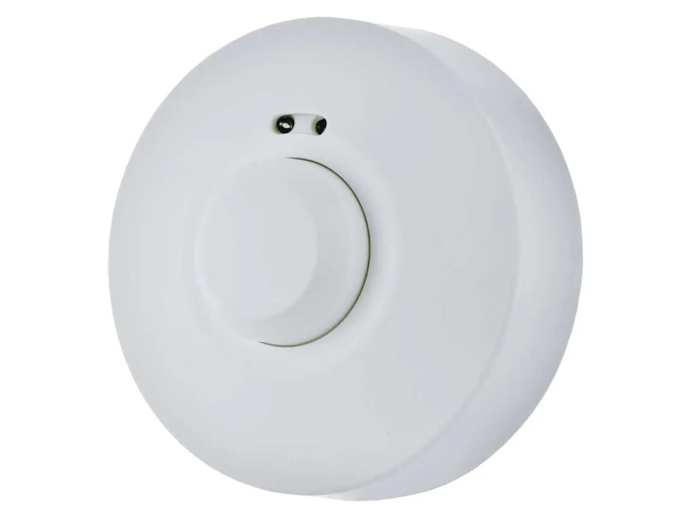 EMOS G1180 EMOS G1180 MW automatycznie sterować oświetleniem mikrofalowej technologii detekcji małych zmianach położenia korytarzy, klatek schodowych, garaży i pomieszczeń użytkowych - czujnik na białym tle pod kątem