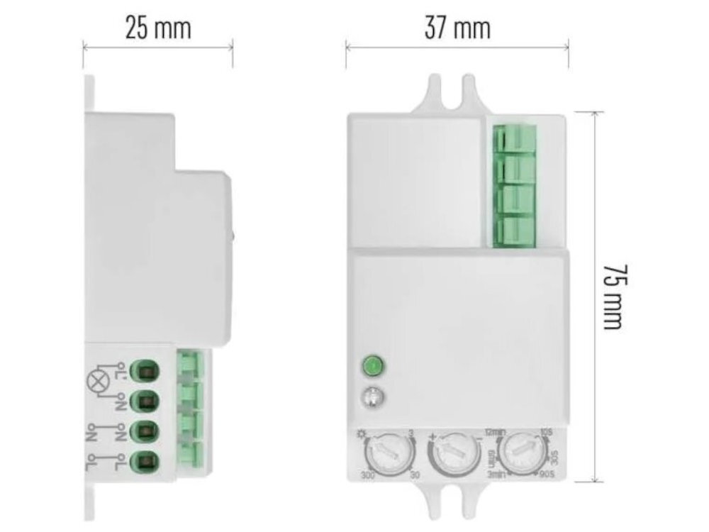 EMOS G1210 25 × 37 × 75 mm Prosty montaż estetyczny efekt wygodę codziennego użytkowania