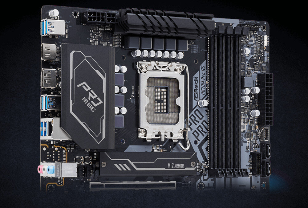 Płyta główna ASROCK H670M Pro RS kompatybilność procesor gniazdo pamięć