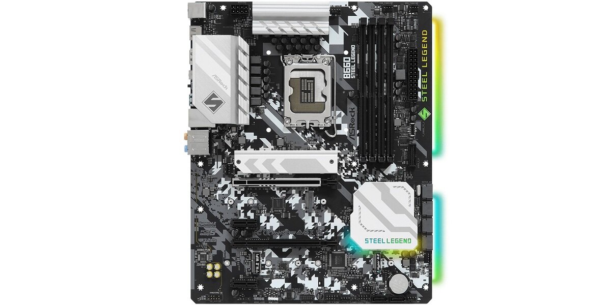 Płyta główna ASROCK B660 Steel Legend oparta na chipsecie Intel B660 z gniazdem dla procesora obsługującego LGA 1700 Elegancki wygląd i kompaktowe wymiary