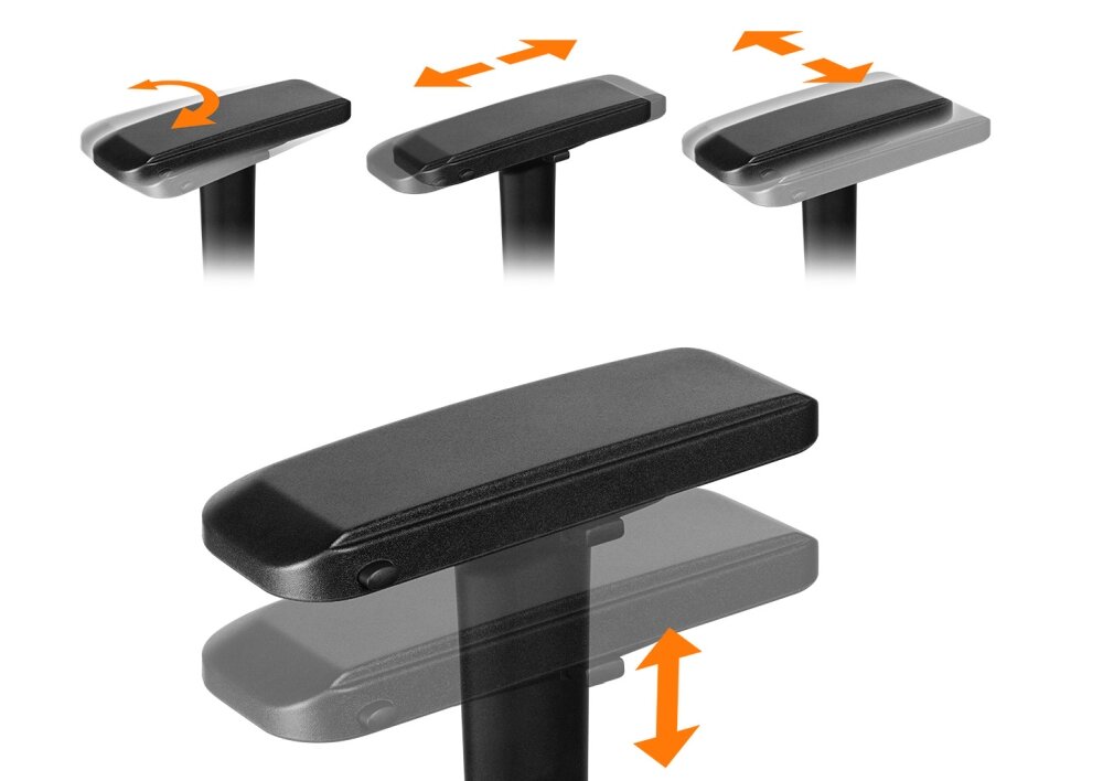 Fotel DELTACO DC440 Komfort wygoda regulacja podłokietniki poduszki sesje wielogodzinne kółka obciążenie mechanizm