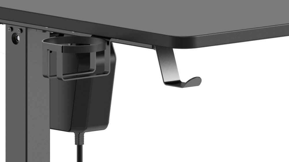 Biurko DELTACO DT410 Czarny wielofunkcyjność wybór blat szerokość gaming regulacja kable porządek