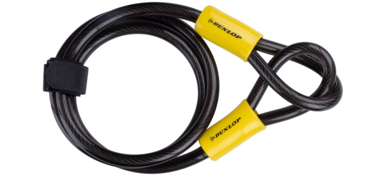 Zapięcie rowerowe DUNLOP 472232 U-lock Czarny linka