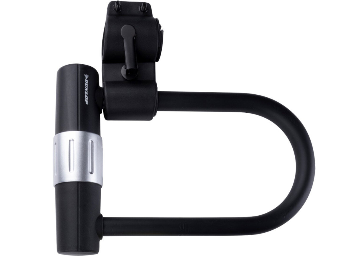 Zapięcie rowerowe DUNLOP 472232 U-lock Czarny + linka mocowanie
