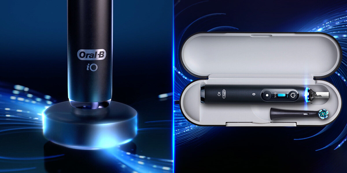 Szczoteczka magnetyczna ORAL-B iO 9 (2 sztuki) zdjęcie lifestyle Szybkie ładowanie z funkcją ładowania