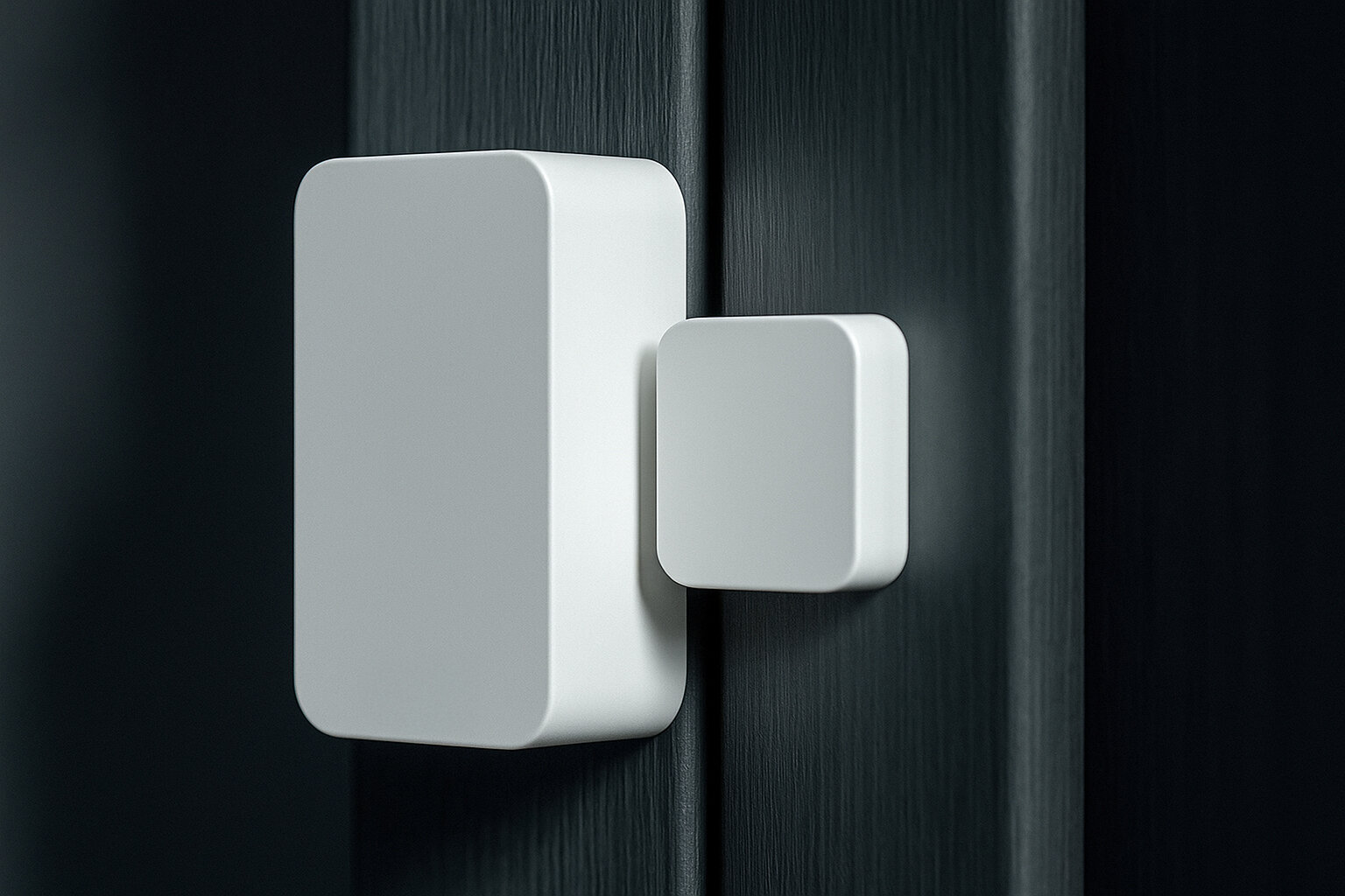 Czujnik otwarcia drzwi NUKI Door Sensor Bluetooth, uzupełnienie, smart lock, aplikacje, informacje, na drzwiach zamontowany czujnik