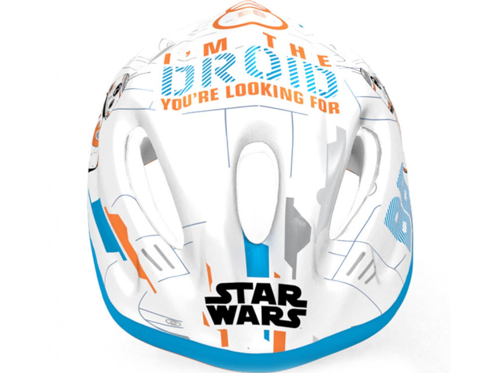 Kask rowerowy DISNEY Star Wars BB-8 Biały dla Dzieci (rozmiar M) regulacja otwory wentylacyjne