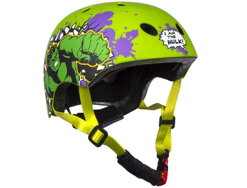 Kask rowerowy SEVEN Avengers Hulk Zielony Dla dzieci (rozmiar M) - Nowoczesna konstrukcja 