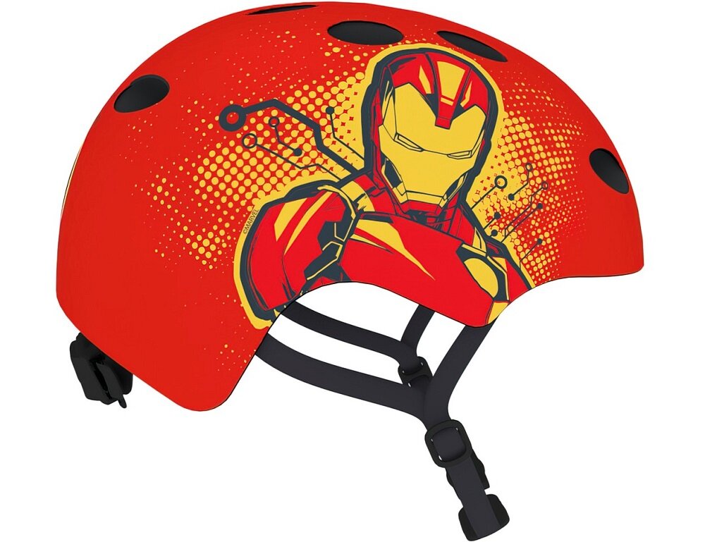 Kask rowerowy SEVEN Avengers Iron Man  Zielony Dla dzieci (rozmiar M) - pole widzenia  