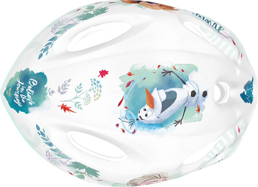 Kask rowerowy DISNEY Kraina Lodu 2 Biało-niebieski dla Dzieci (rozmiar M) regulacja otwory wentylacyjne
