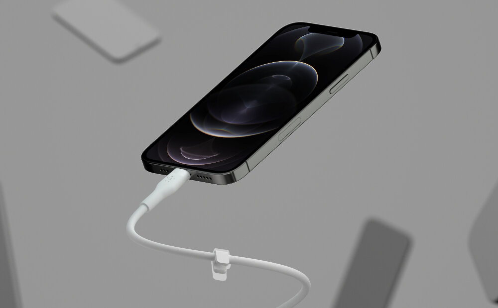 Kabel USB-C/Lightning BELKIN Silicone wygodny klips