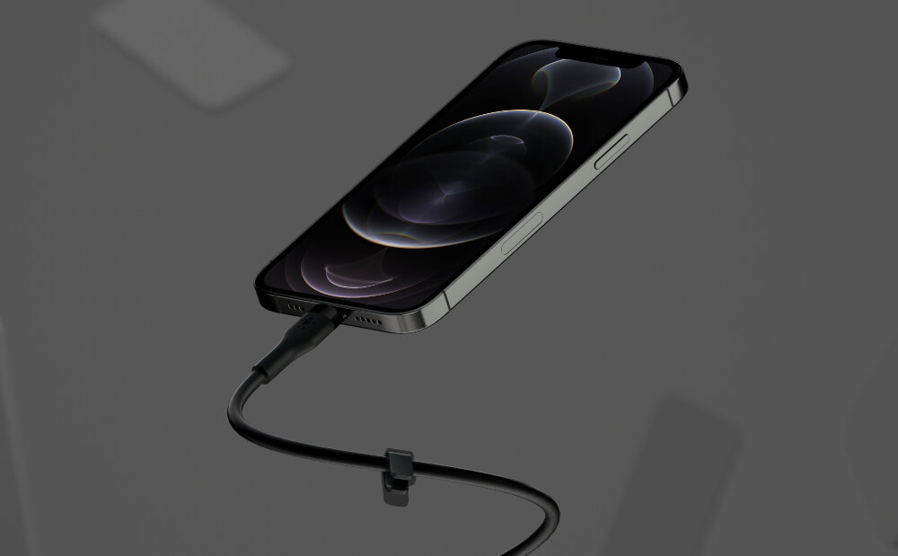 Kabel USB-C/Lightning BELKIN Silicone wygodny klips