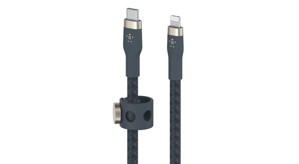 Kabel USB Typ-C - Lightning BELKIN Braided Silicone SYSTEM magnetyczny bezpieczne certyfikat MFI
